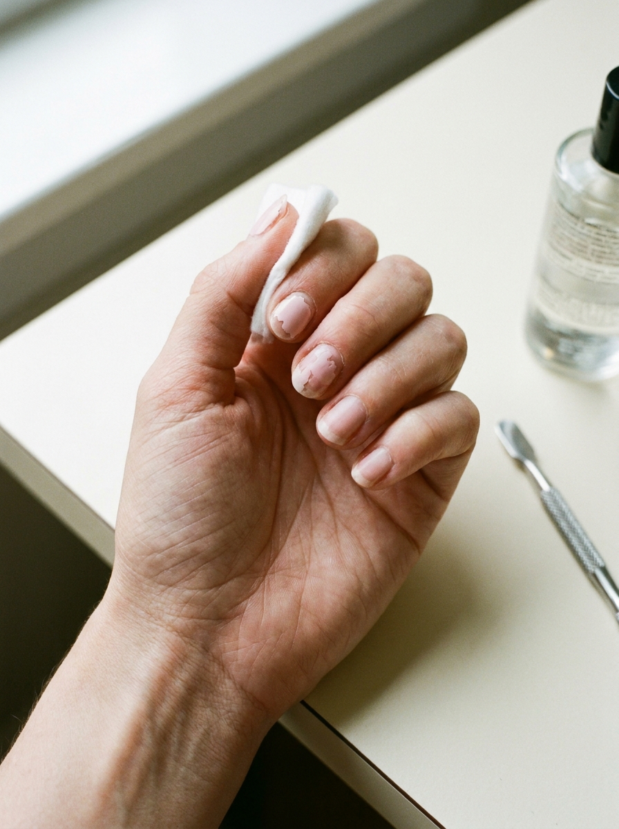 Alten Nagellack vollständig entfernen als Clean Nails Anleitung Schritt 1